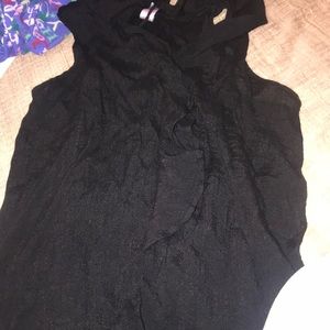 Black Ruffle Tank top